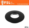 Cover Curva per Punto Luce LED – Ø56 – Nero
