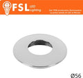 Cover Curva per Punto Luce LED – Ø56 – Cromo