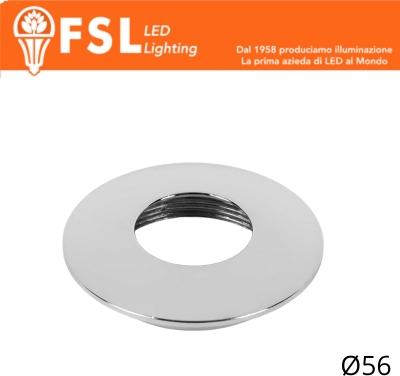 Cover Curva per Punto Luce LED – Ø56 – Cromo