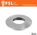 Cover Curva per Punto Luce LED – Ø56 – Nichel Satinato