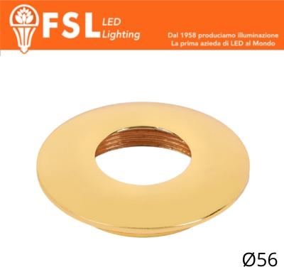 Cover Curva per Punto Luce LED – Ø56 – Oro