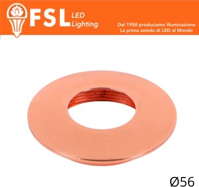Cover Curva per Punto Luce LED – Ø56 – Oro Rosa