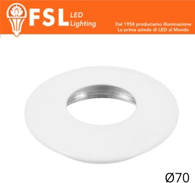 Cover Curva per Punto Luce LED – Ø70 – Bianco opaco