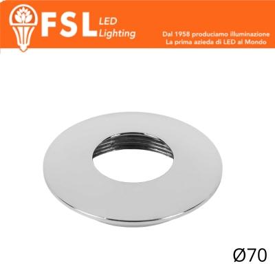 Cover Curva per Punto Luce LED – Ø70 – Cromo