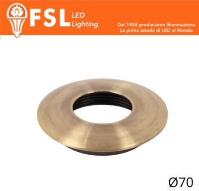 Cover Curva per Punto Luce LED – Ø70 – Bronzo