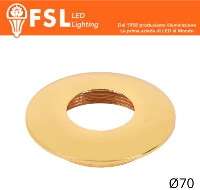 Cover Curva per Punto Luce LED – Ø70 – Oro