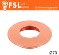 Cover Curva per Punto Luce LED – Ø70 – Oro Rosa