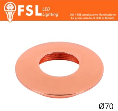 Cover Curva per Punto Luce LED – Ø70 – Oro Rosa