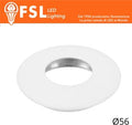 Cover Curva per Punto Luce LED – Ø56 – Bianco opaco