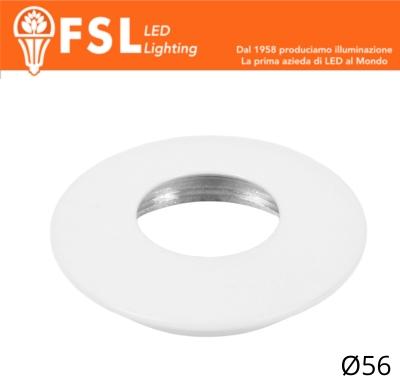 Cover Curva per Punto Luce LED – Ø56 – Bianco opaco