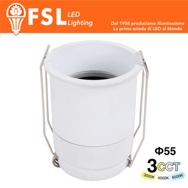 Punto Luce LED Minispotlight da Incasso 7W Selettore CCT 55*70mm IP20