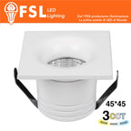 Punto luce LED Spotlight da Incasso 4W Selettore CCT 45*45*36mm IP20