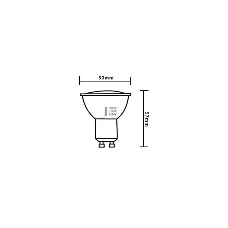Lampadina LED GU10 8,7W CCT 3000K/4000K/6000K 957 lm Fascio 110° IP20 CRI80 220V