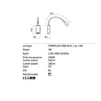 Applique a Parete Lampada Flessibile HELLO LED 3W 230V Bianca Redo