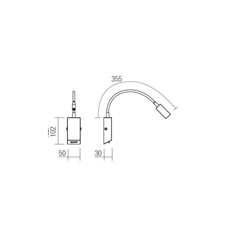 Applique a Parete Lampada Flessibile HELLO LED 3W 230V Bianca Redo