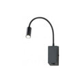 Applique a Parete Lampada Flessibile HELLO LED 3W 230V Nera Opaca Redo