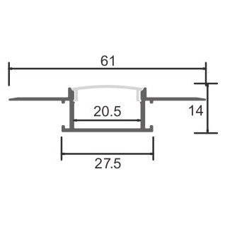 Kit 10 Barre Profilo da incasso 2 Metri per Cartongesso in Alluminio XL Doppia Striscia LED