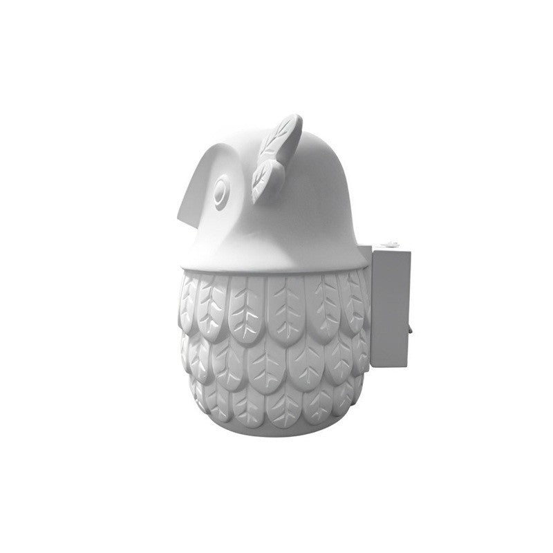 Applique in Gesso a Forma di Gufo per Lampadina GU10