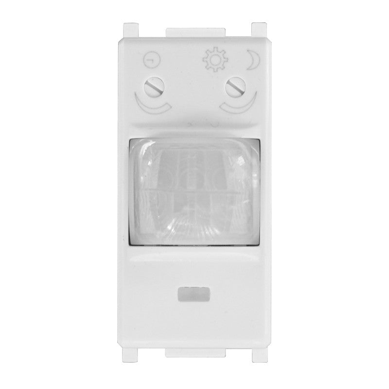 Ettroit Sensore di Movimento 1 Modulo Bianco Con Regolazione TEMPO/LUX Compatibile con Vimar Arke