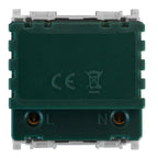 Ettroit Lampada Segnapasso LED 2 Moduli 220V 4000K Con Interruttore CLICK ON/OFF Compatibile Vimar Arke