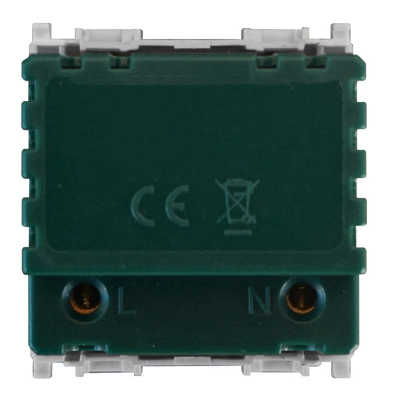 Ettroit Lampada Segnapasso LED 2 Moduli 220V 4000K Con Interruttore CLICK ON/OFF Compatibile Vimar Arke