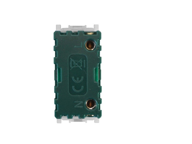 Ettroit Lampada Segnapasso LED 1 Modulo Nera 220V 6000K Con Interruttore CLICK ON/OFF Compatibile Vimar Arke