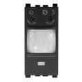 Ettroit Sensore di Movimento 1 Modulo Nero Con Regolazione TEMPO/LUX Compatibile con Vimar Arke