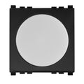 Ettroit Lampada Segnapasso LED 2 Moduli Nera 220V 4000K Con Interruttore CLICK ON/OFF Compatibile Vimar Arke