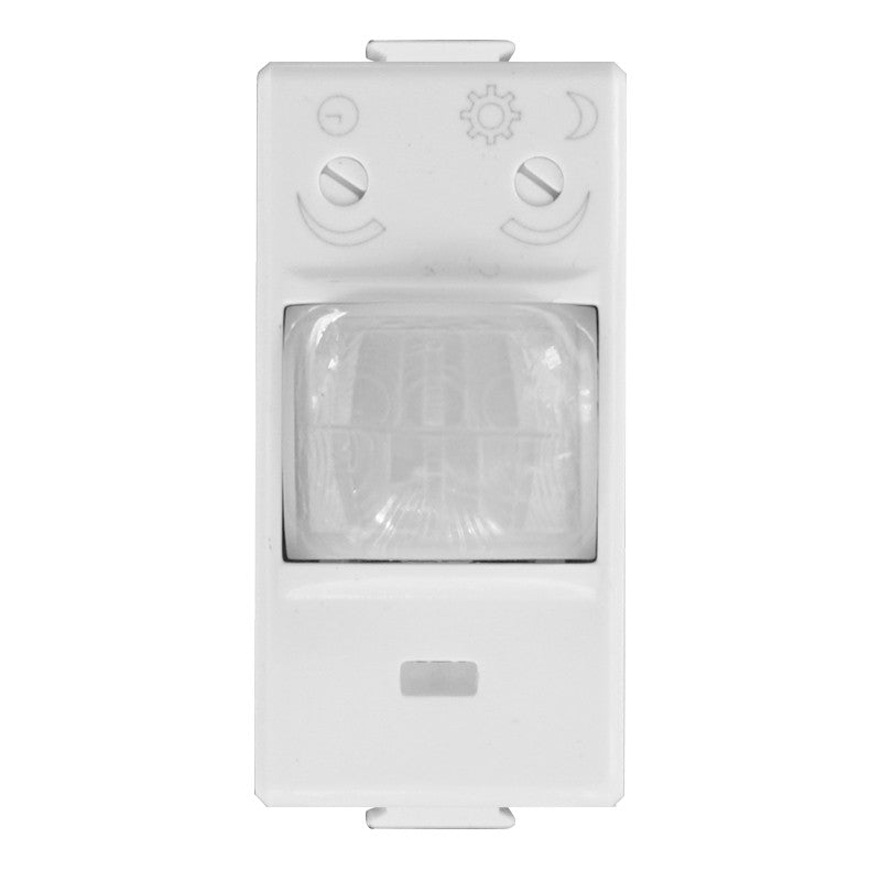 Sensore di Movimento 1 Modulo Con Regolazione TEMPO/LUX Compatibile con Bticino Matix