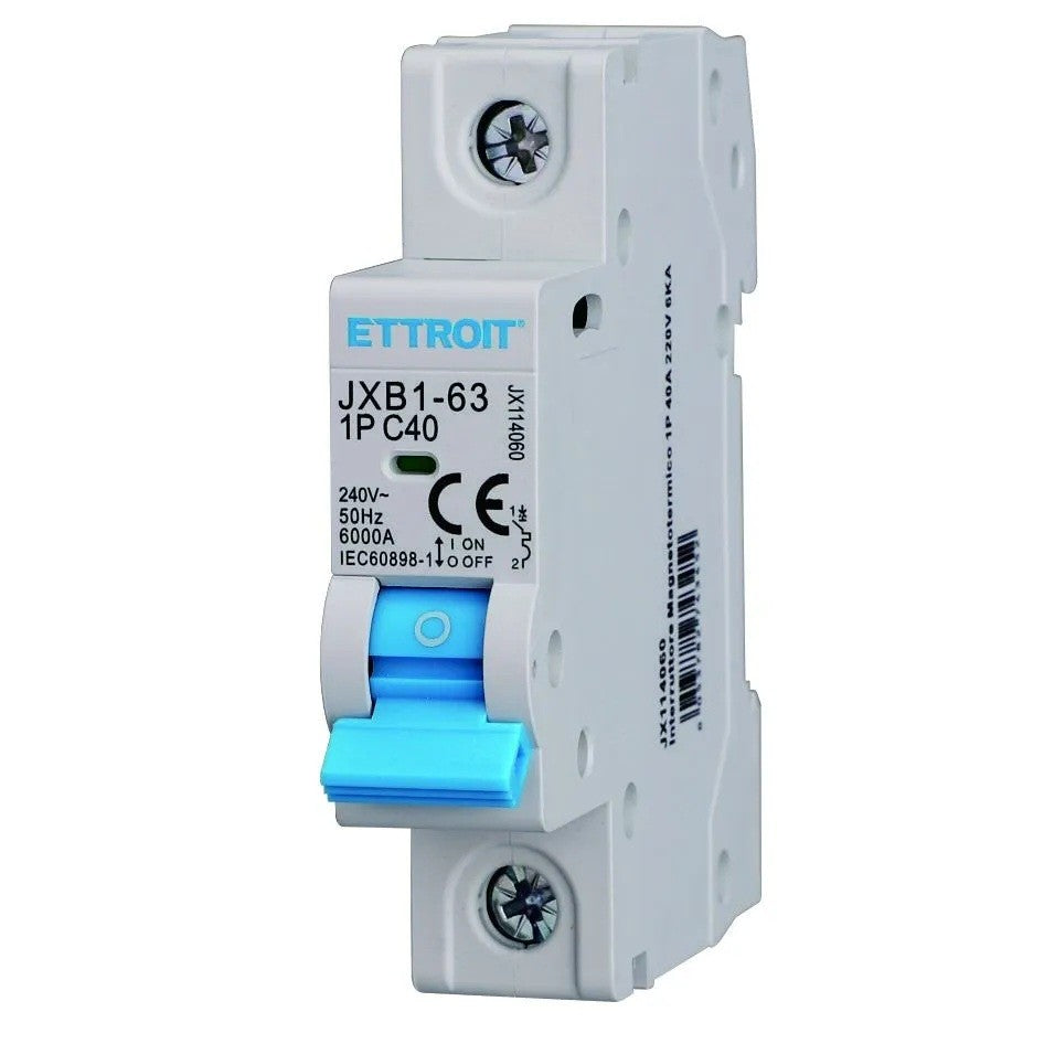 Ettroit Interruttore Magnetotermico 1P 40A 220V 6KA JX114060