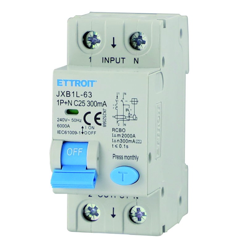 Ettroit Magnetotermico Differenziale 1P+N 25A 300mA 220V-6KA CLASSE A JX252568