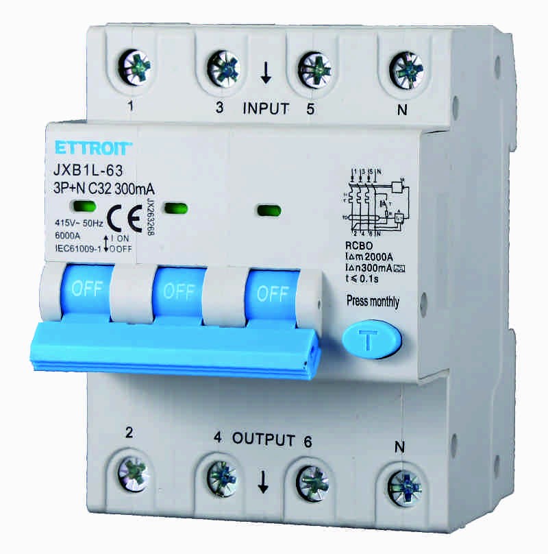 Ettroit Magnetotermico Differenziale 3P+N 32A 300mA 380V-6KA CLASSE A JX263268
