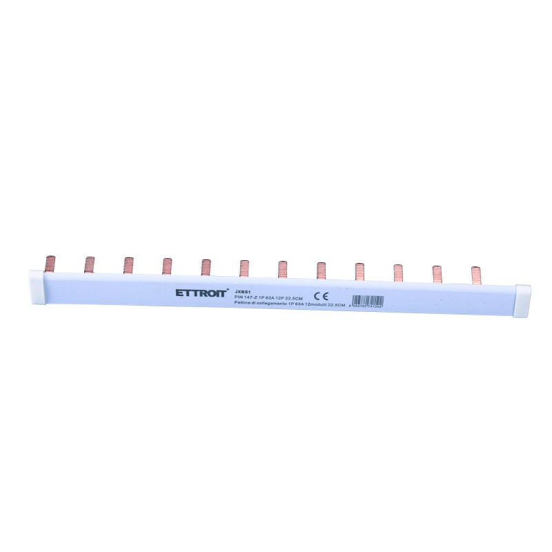 Pettine di Collegamento 1P Monopolare 63A 12 Moduli 22.5CM JXBS1 Ettroit