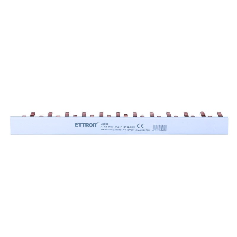 Pettine di Collegamento 1P+N 40A/24P 12 Moduli 22.5cm JXBS3 Ettroit