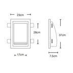 Applique in Gesso OSCI per Lampadina R7S a Parete