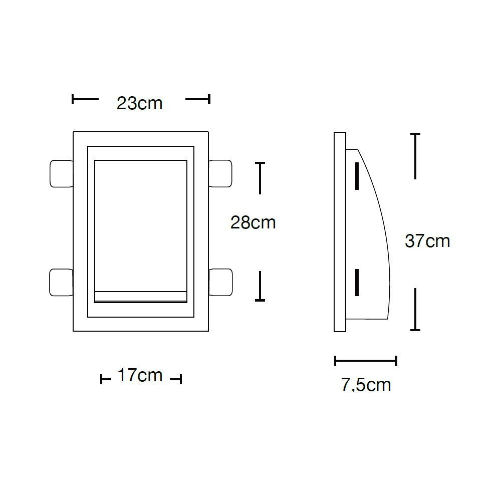 Applique in Gesso OSCI per Lampadina R7S a Parete
