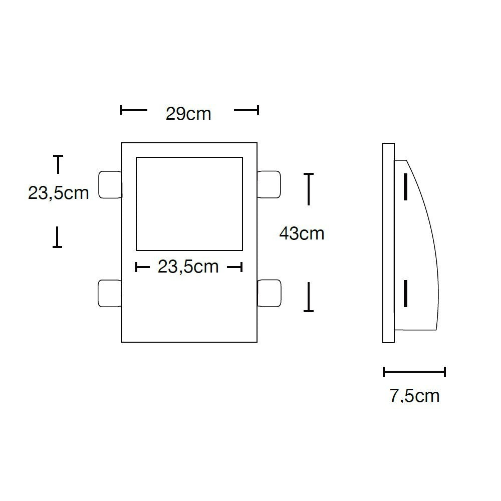 Applique in Gesso SANNITA per 3 Lampadine GU10 a Parete
