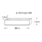 Applique in Gesso FOSCOLO Per Lampadina Attacco E14