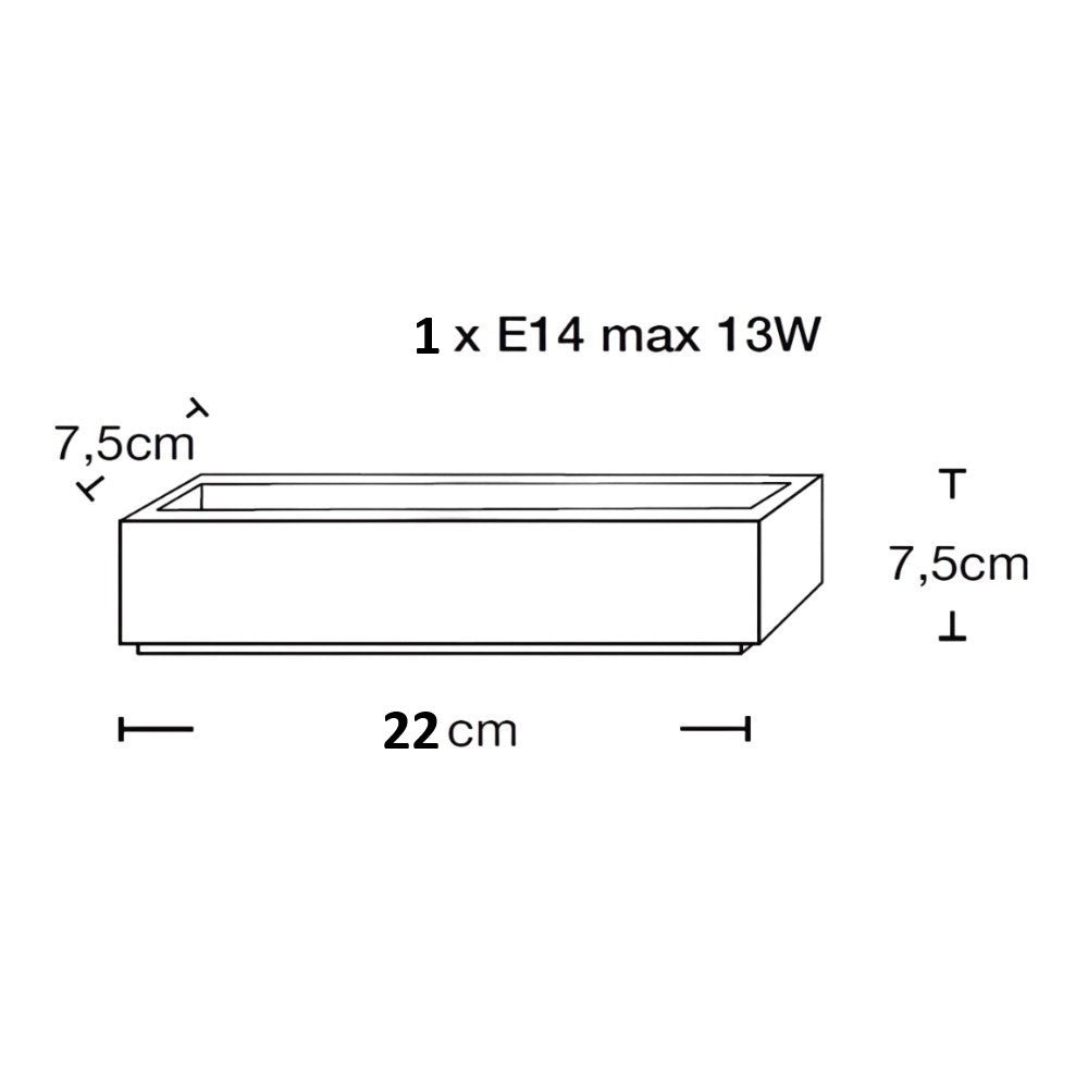 Applique in Gesso FOSCOLO Per Lampadina Attacco E14