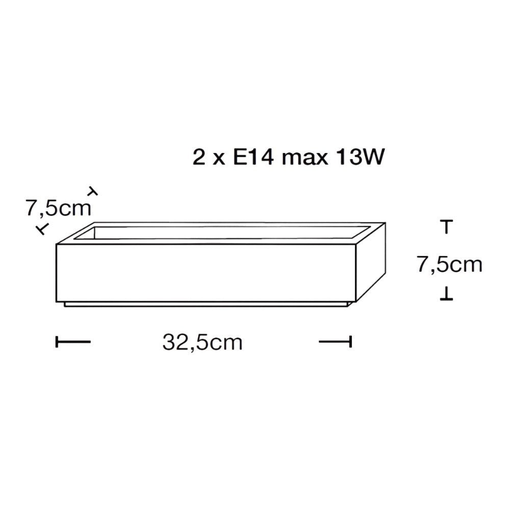Applique in Gesso LEOPARDI Per 2 Lampadine Attacco E14