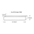 Applique in Gesso MANZONI Per 3 Lampadine Attacco E14