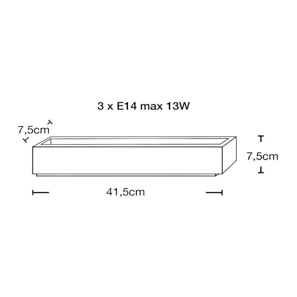 Applique in Gesso MANZONI Per 3 Lampadine Attacco E14