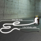 STAK RibbON Striscia LED Flex 25 Metri Luce Naturale 4000K  IP65 per Uso Professionale in Cantiere