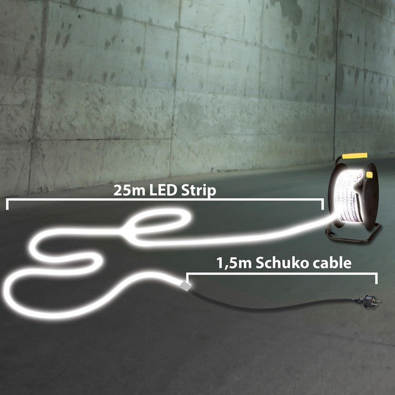 STAK RibbON Striscia LED Flex 25 Metri Luce Naturale 4000K  IP65 per Uso Professionale in Cantiere