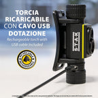 Torcia Lampada Frontale STELIOS Ricaricabile 15W 1500LM Con Luce UV 365nm e Calamita