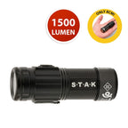 STAK Torcia LED MIGHTY MIKE 15W Ricaricabile 1500LM IPX4 Soli 8 cm