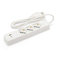 Ciabatta Multipresa 3 Posti Schuko e Bipasso + USB e Tipo C Cavo Da 1,5 mt