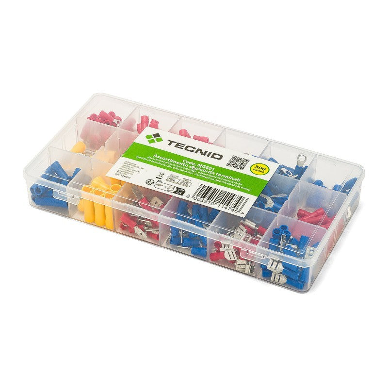 Kit di 300 Capicorda 0.5-6.0mm² Terminali Misure e Colori Assortiti