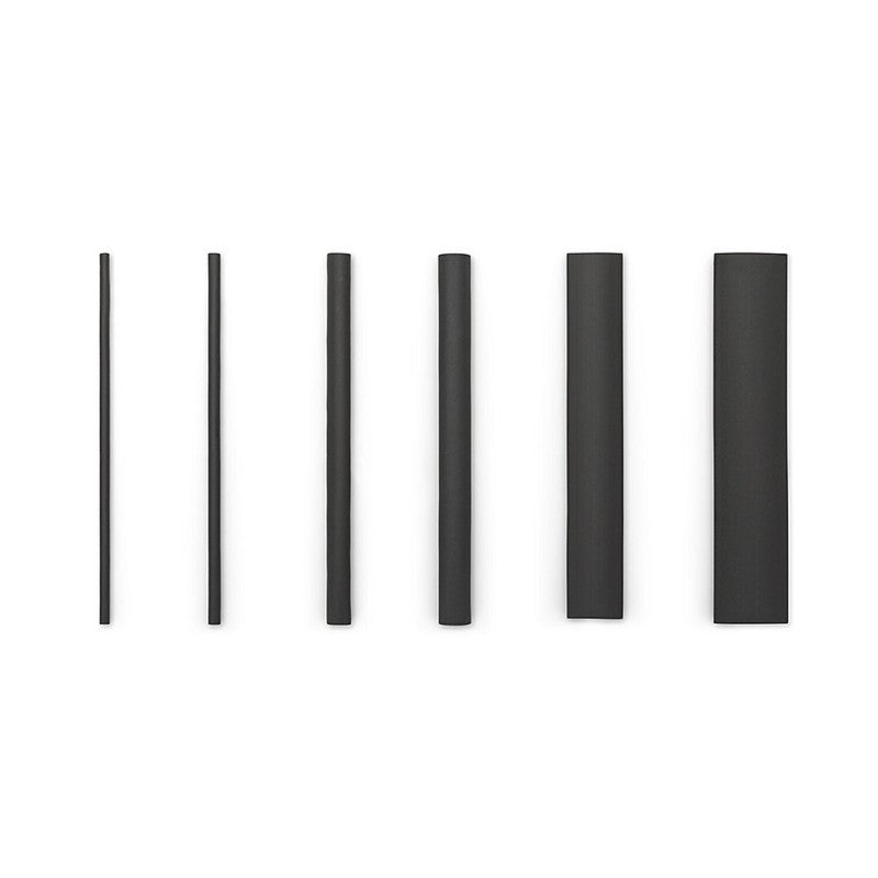 Kit di 100 Guaine Termorestrigenti 6 Misure Assortite Nero