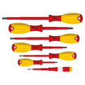 Kit 7 Pezzi Cacciaviti Isolati 3 Piatti + 3 a Croce + Tester Professionali
